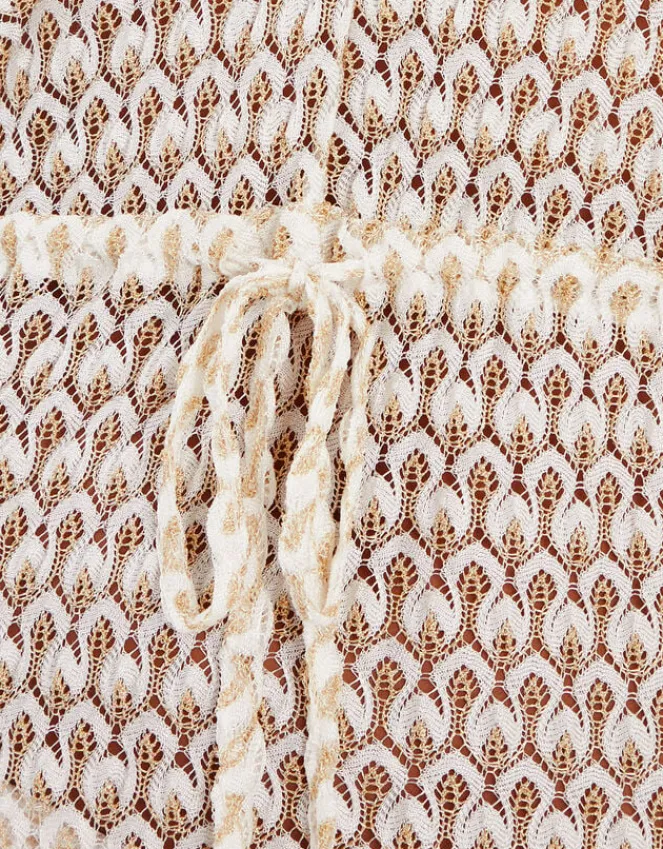 Accessorize Knit Kaftan Maxi Dress Gold