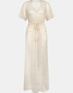 Accessorize Knit Kaftan Maxi Dress Gold