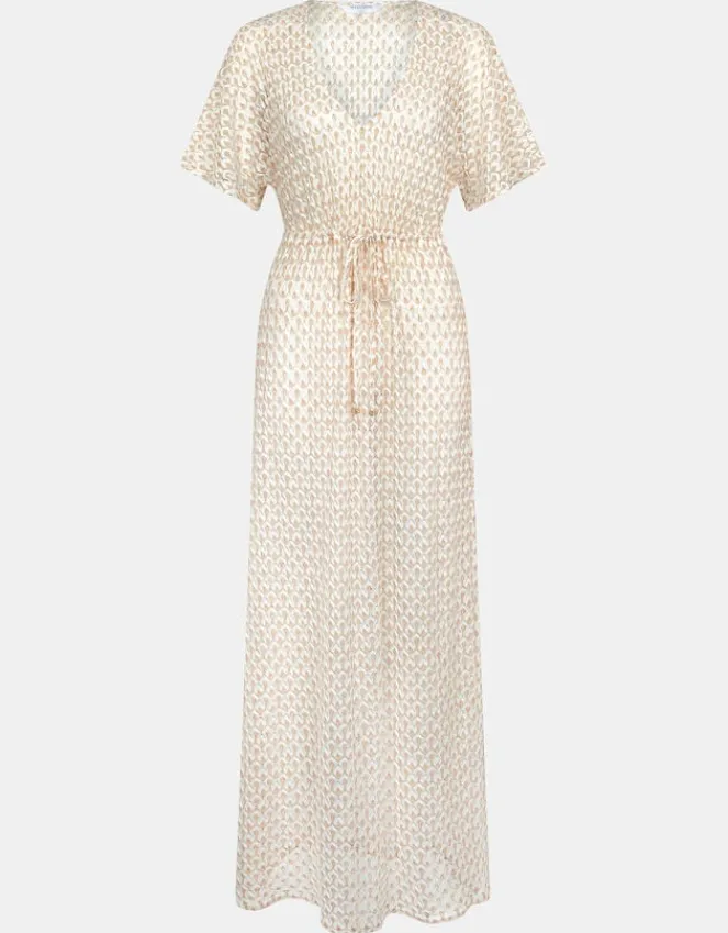 Accessorize Knit Kaftan Maxi Dress Gold