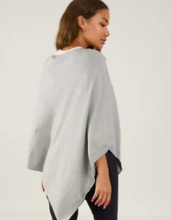 Accessorize Knit Poncho Grey