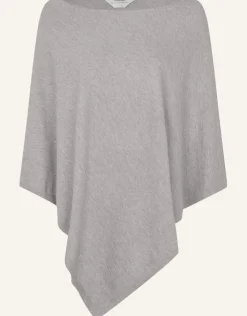 Accessorize Knit Poncho Grey