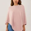 Accessorize Knit Poncho Pink