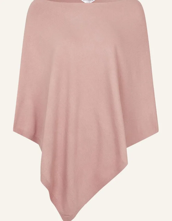 Accessorize Knit Poncho Pink