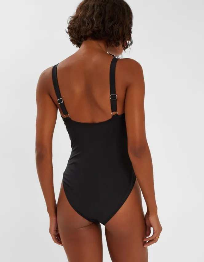 Accessorize Knot Cut-Out Swimsuit Black