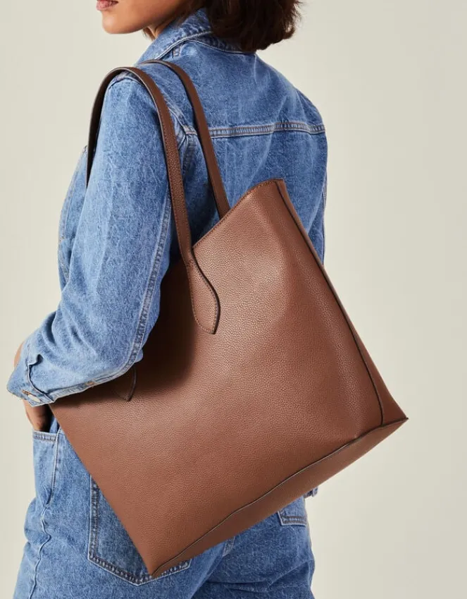Accessorize Laptop Tote Bag Tan