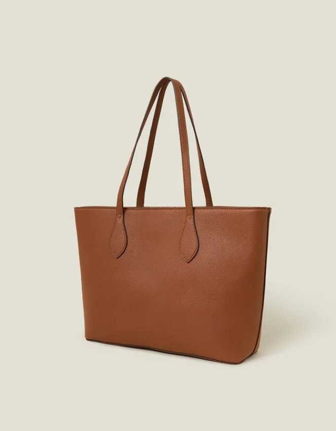 Accessorize Laptop Tote Bag Tan