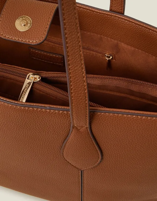 Accessorize Laptop Tote Bag Tan