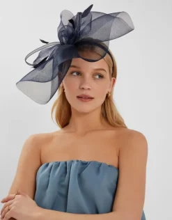 Accessorize Large Crin Fascinator Blue