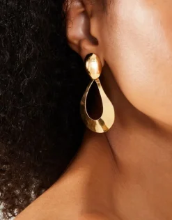 Accessorize Large Cut Out Teardrop Earrings
