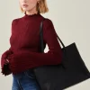 Accessorize Large Faux Leather Tote Bag Black