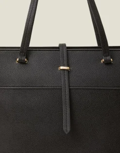 Accessorize Large Faux Leather Tote Bag Black