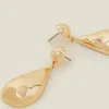 Accessorize Large Hammered Teardrop Earrings