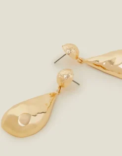 Accessorize Large Hammered Teardrop Earrings