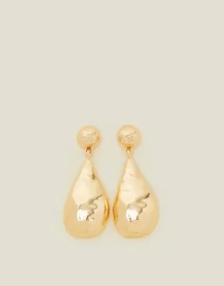 Accessorize Large Hammered Teardrop Earrings