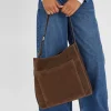 Accessorize Large Pocket Suede Shoulder Bag