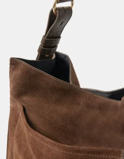 Accessorize Large Pocket Suede Shoulder Bag