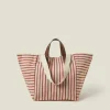Accessorize Large Stripe Canvas Tote Bag