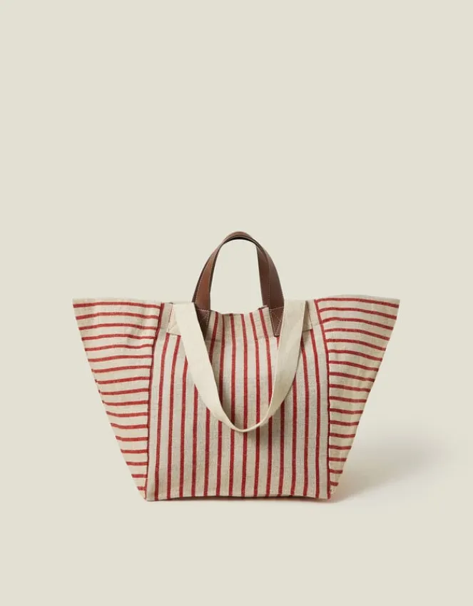 Accessorize Large Stripe Canvas Tote Bag