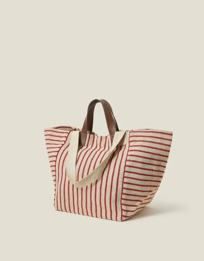 Accessorize Large Stripe Canvas Tote Bag