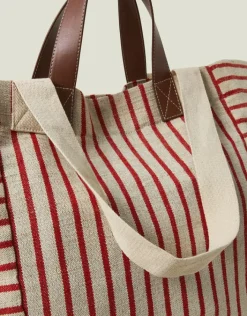 Accessorize Large Stripe Canvas Tote Bag