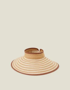 Accessorize Large Stripe Sun Visor