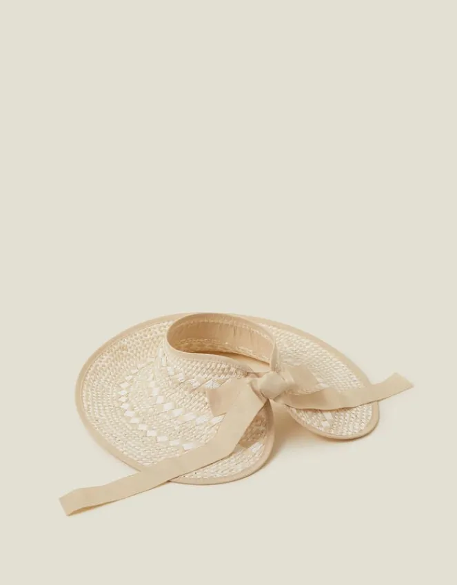 Accessorize Large Tie-Back Sun Visor White