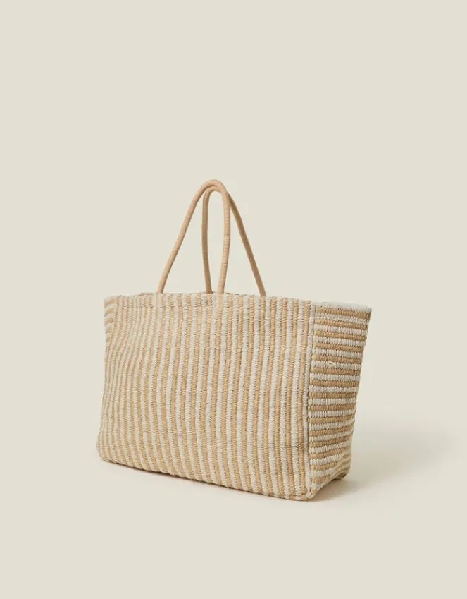 Accessorize Large Woven Stripe Tote Bag