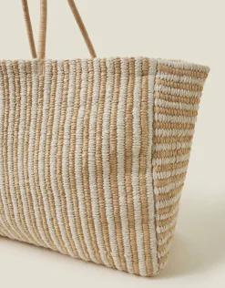 Accessorize Large Woven Stripe Tote Bag