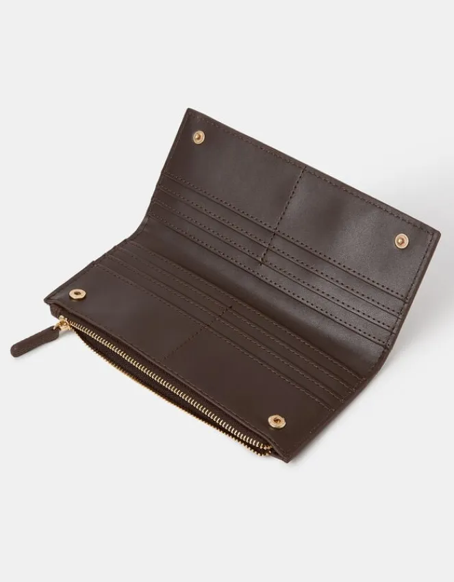 Accessorize Large Woven Zip Purse