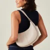 Accessorize Leather Scoop Shoulder Bag Nude
