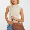 Accessorize Leather Webbing Strap Cross-Body Bag Tan