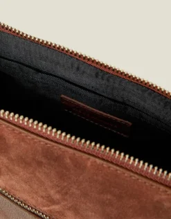Accessorize Leather Webbing Strap Cross-Body Bag Tan
