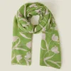 Accessorize Lightweight Floral Pleat Scarf