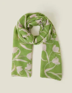 Accessorize Lightweight Floral Pleat Scarf