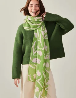 Accessorize Lightweight Floral Pleat Scarf