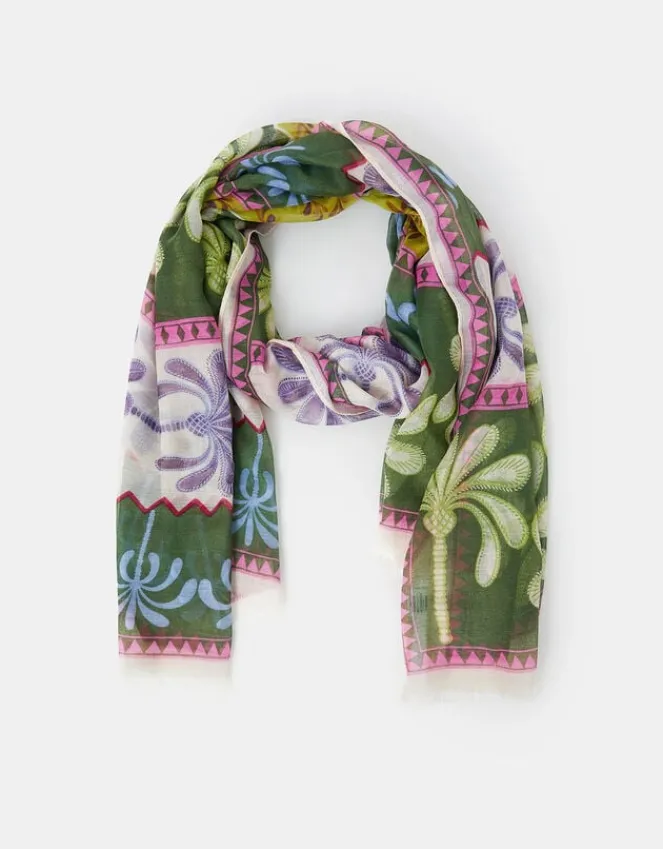 Accessorize Lightweight Palm Print Scarf