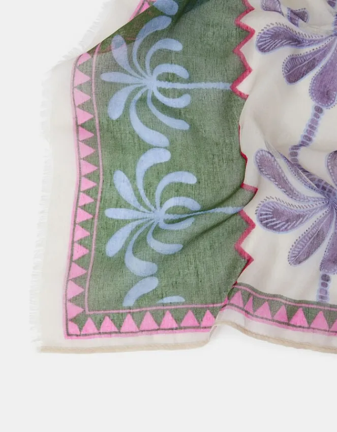 Accessorize Lightweight Palm Print Scarf