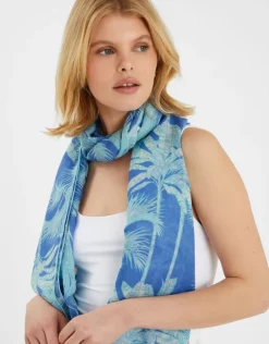 Accessorize Lightweight Palm Print Scarf