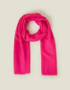 Accessorize Lightweight Plain Scarf Pink