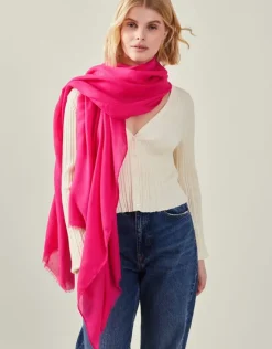 Accessorize Lightweight Plain Scarf Pink