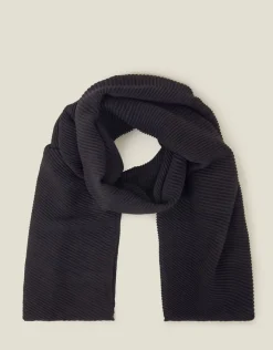 Accessorize Lightweight Pleated Scarf Black