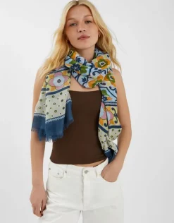 Accessorize Lightweight Tile Print Scarf