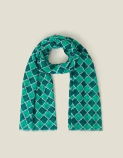 Accessorize Lightweight Tile Print Scarf