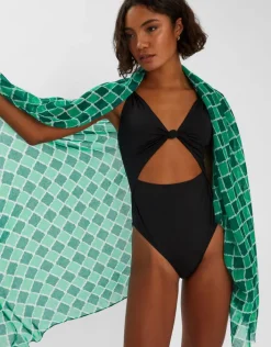 Accessorize Lightweight Tile Print Scarf