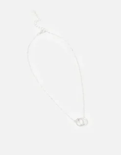 Accessorize Linked Circle Pendant Necklace