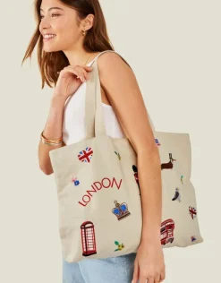 Accessorize London Embroidered Shopper Bag