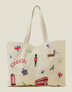 Accessorize London Embroidered Shopper Bag