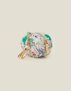 Accessorize London Map Earphone Keyring Case