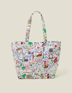 Accessorize London Map Print Shopper Bag