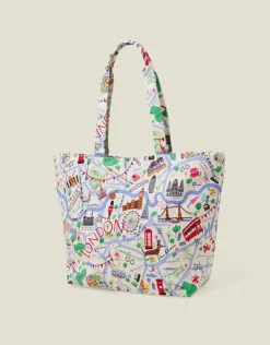 Accessorize London Map Print Shopper Bag